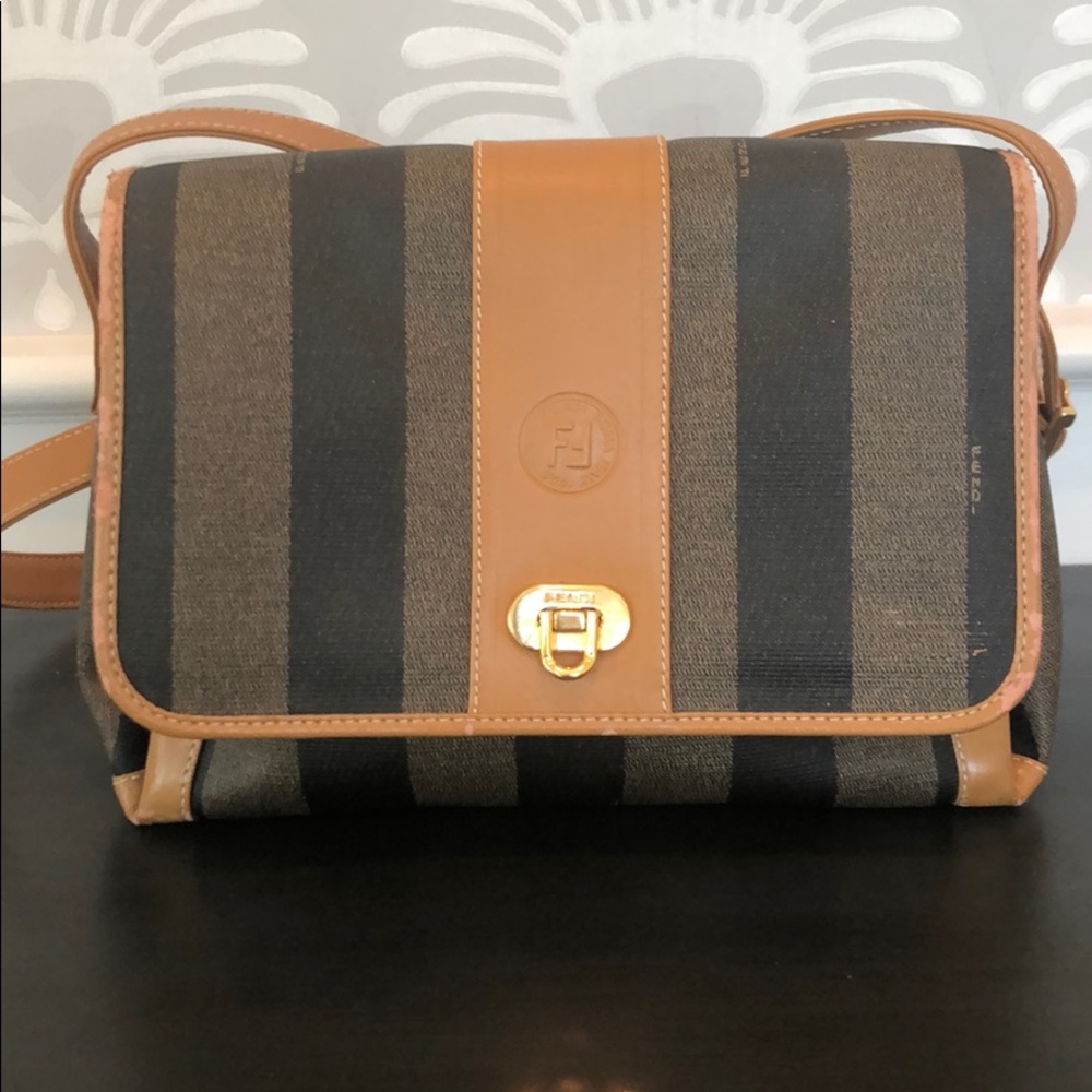Fendi Pequin Stripe Crossbody (Vintage)